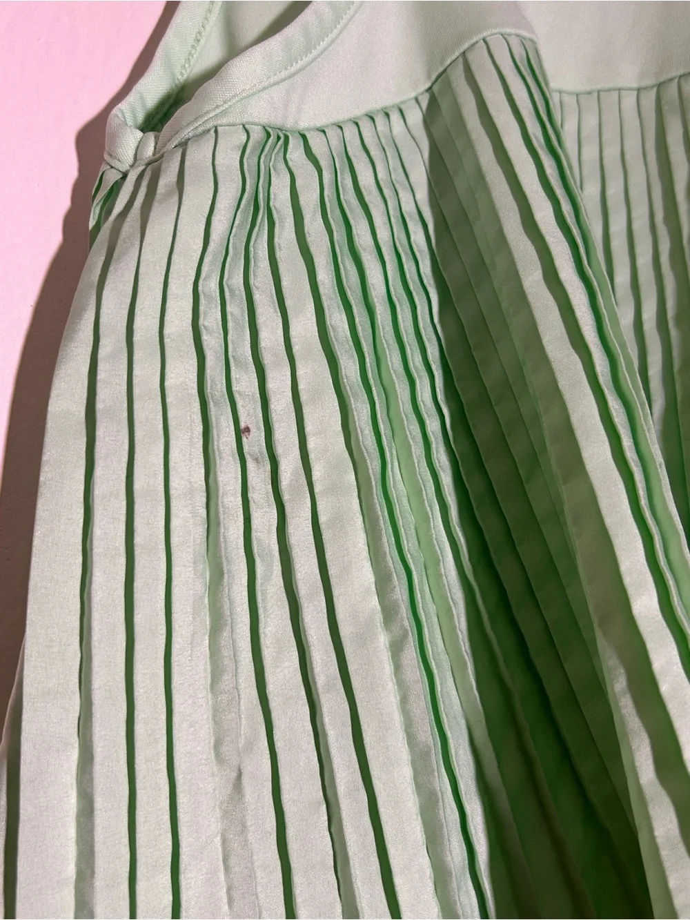 Nike Girls' Mint Green Pleated Athletic Tank